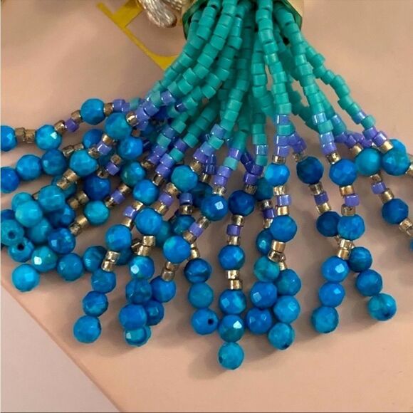 Kendra Scott Eva Gold Necklace Aqua Howlite - Picture 5 of 7